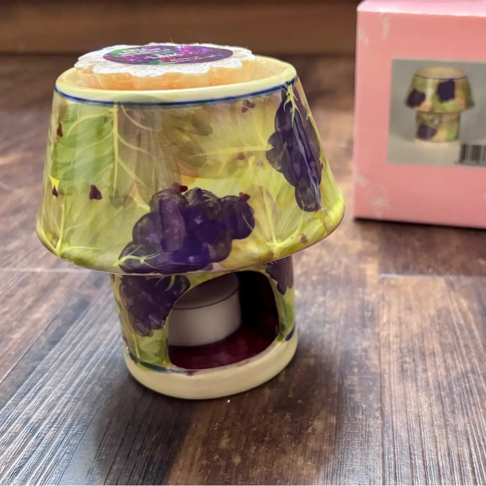 A.C.K. Vineyard Ceramic Mini Wax Melt Warmer Lamp NEW in box